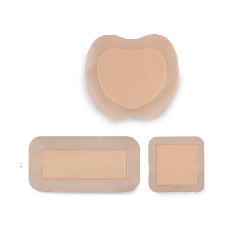 Borduri pentru pansament din spumă de silicon