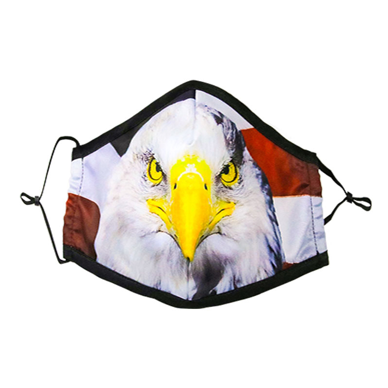 Mască din bumbac antipoluare, cu 3 straturi, cu imprimare full color, noutate 