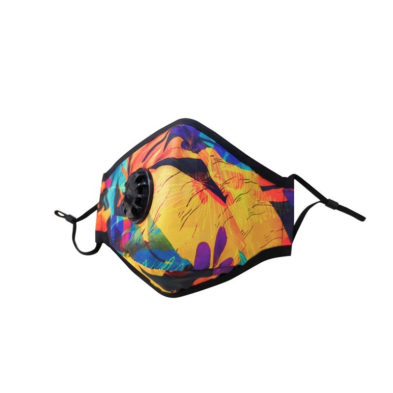 Mască din bumbac cu filtru, reglabilă, respirabilă, reutilizabilă, pictură artistică 