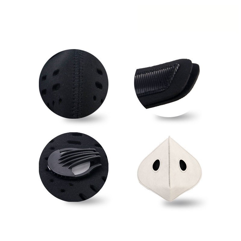 Mască de ciclism facială anti-poluare, rezistentă la praf, cu filtru și supapă 