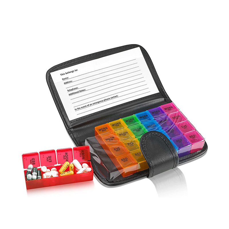 Cutie de portofel pentru medicamente pe bază de prescripție medicală pentru ulei de pește 