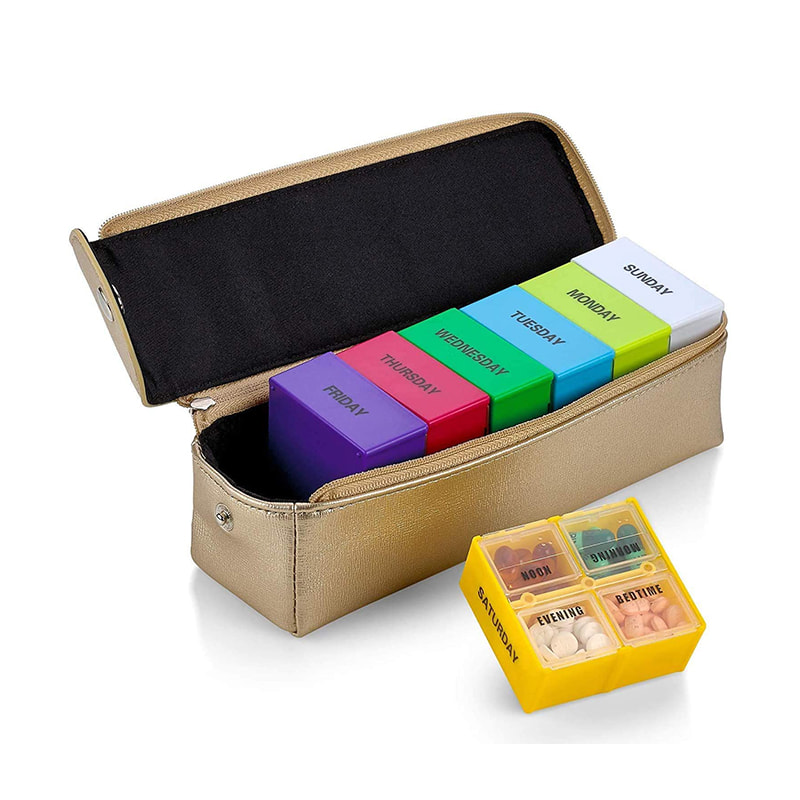 Ideal Travel Weekly 4 Doze Pill Planner Organizator 