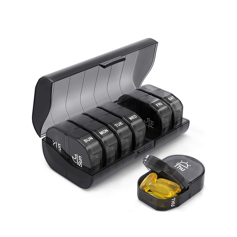 Mini organizator săptămânal zilnic detașabil pentru medicamente 