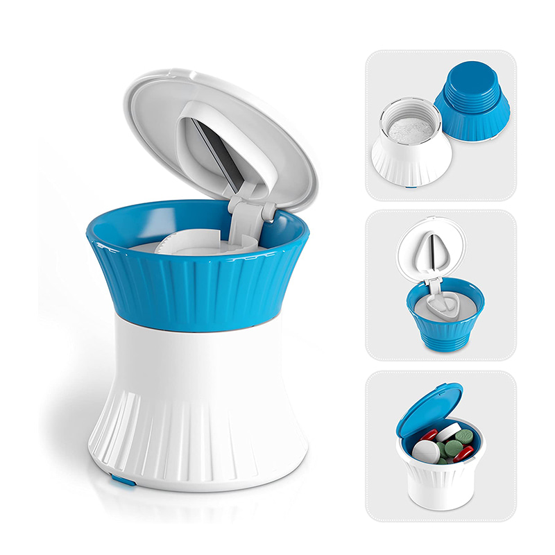 Mașină de tocat pastile mică populară ieftină cu recipient de depozitare 