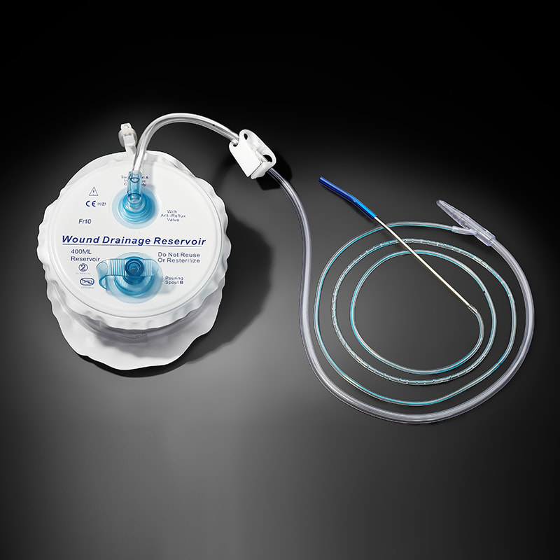 Rezervor de drenare a plăgii (cu arc)