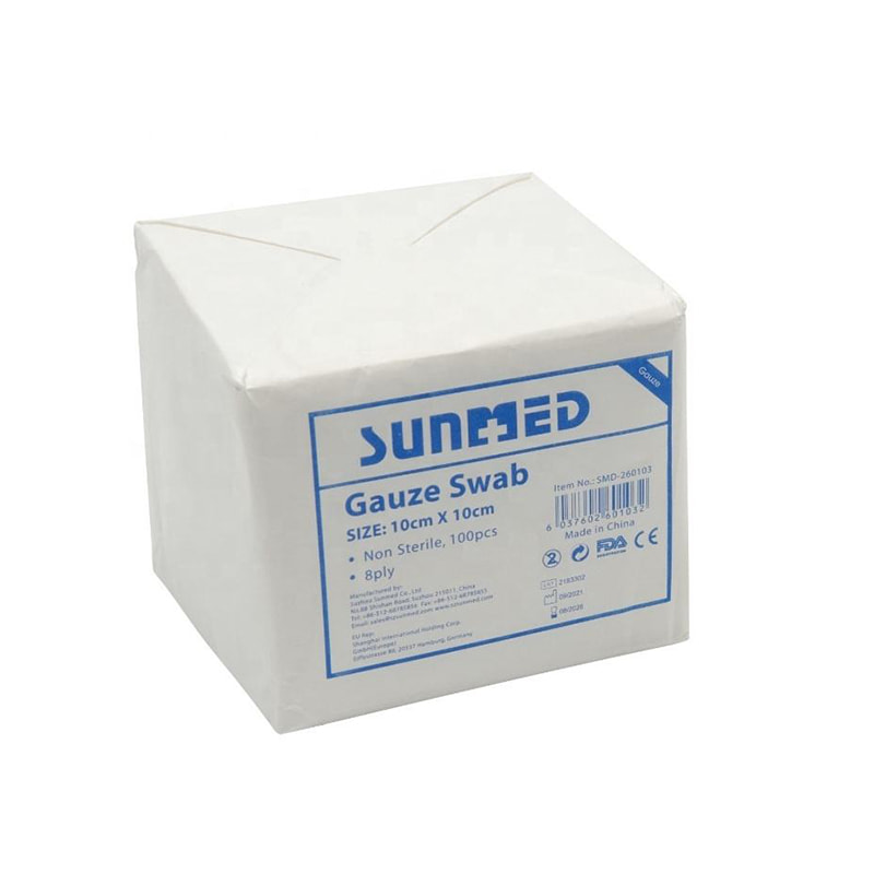 Tampoane sterile din tifon de bumbac absorbant medical de unică folosință